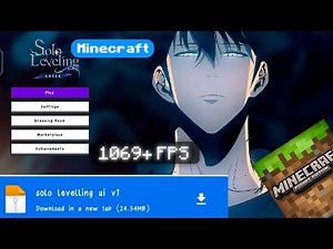 Best solo Leveling UI for MCPE/Bedrock 1.21+ | Anime ui