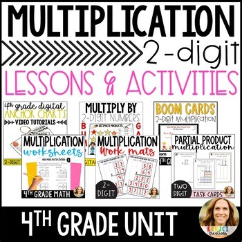 2-Digit Multiplication Unit - 4th Grade Games, Activities, and Math Centers