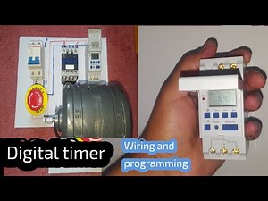 Digital timer switch wiring and setup using Contactor and emergency stop
