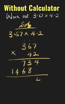 💥Multiply Decimals Fast! | 3.67 × 4.2 Made Easy💯#shorts #DecimalMultiplication #GCSEMaths