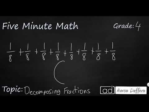 4th Grade Math Decomposing Fractions