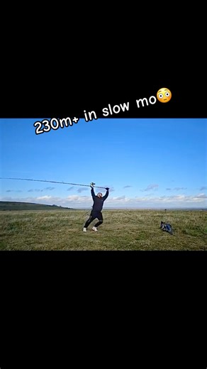 Casting over 230m in competition with Harrison World Champion rod #casting #fishing #fishinggear