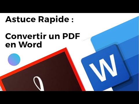 Comment Convertir un PDF en Word ?