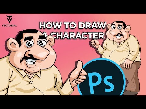 How to draw a character in adobe photoshop - step by step