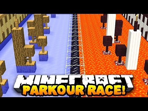 Minecraft PRESTONPLAYZ vs LACHLAN PARKOUR! - 1v1 Race Parkour Race