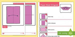 Paper Boat instructions - Origami