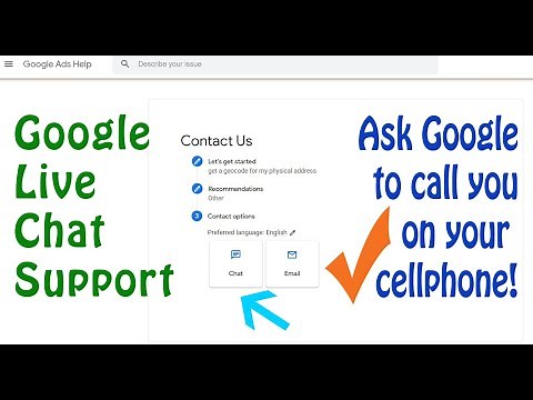 Google live chat support and other services