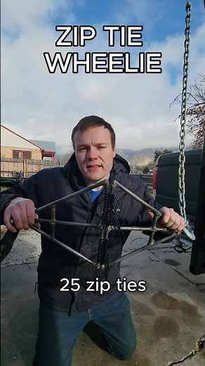 Zip Tie Wheelie #science #shorts