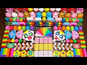 SATISFYING WITH CLAY PIPING BAGS ! Mixing Random Things Into Slime #3192