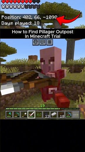 How to find Pillager Outpost in Minecraft Trial #minecraft #minecrafttrial