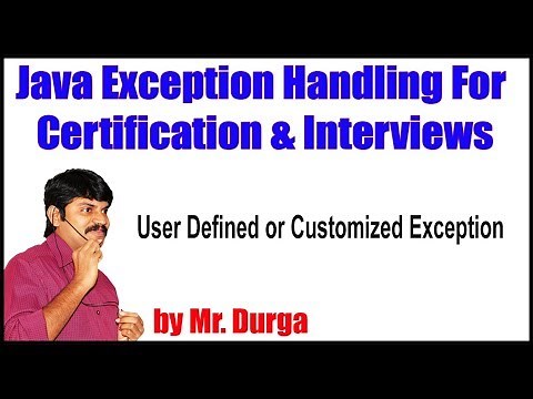 Java Exception Handling || User Defined or Customized Exception || by Durga