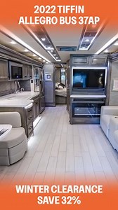 1.5K views · 44 reactions | Reimagine luxury on the road with the 2022 Tiffin Allegro Bus 37 AP-with a PowerGlide chassis, Advanced Emergency Braking System, and Adaptive Cruise Control-you can ride safely in style. Plus, save 32% on this unit as part of our Winter Clearance - learn more: https://www.lazydays.com/rvs?search=2022%20tiffin%20allegro%20bus%2037%20AP | Lazydays | Facebook