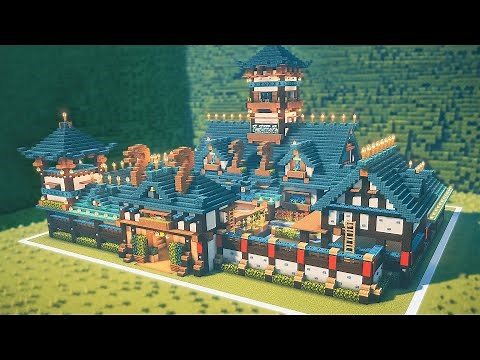 Minecraft: How To Build a Japanese Castle (Mansion House) Tutorials [#5] | 마인크래프트 건축, 야생 기지
