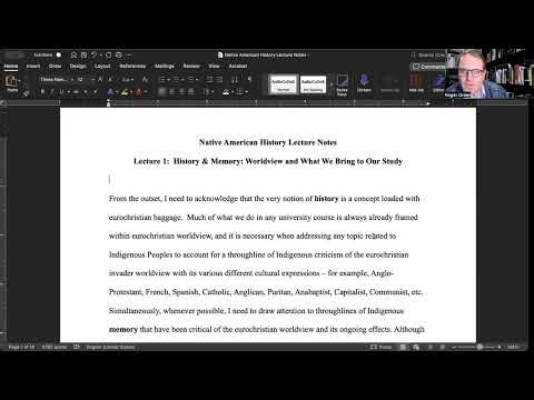 Lecture 1: Introduction to Native American History