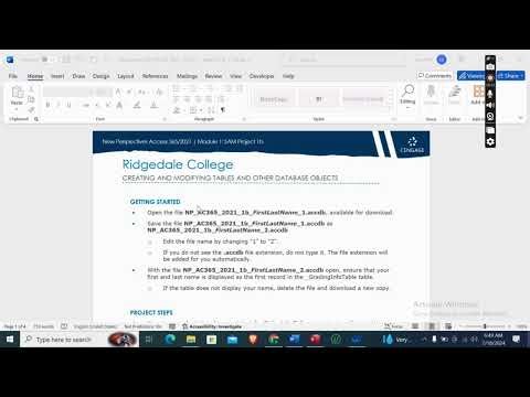New Perspectives Access 2019 | Module 1: SAM Project 1b Ridgedale College #newperspectives