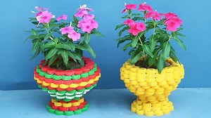 13M views · 337K reactions | Plant pots from plastic bottle caps, See them all here: https://youtu.be/6q21vjxecYI | DIY Balcony Garden | Facebook