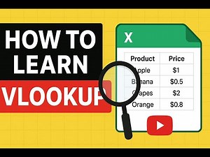 How to Use VLOOKUP in Excel🤔| Excel Vlookup | Step-by-Step for Beginners #vlookup #learning #vlookup