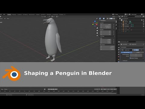 Shaping and Modeling a penguin in Blender 3D