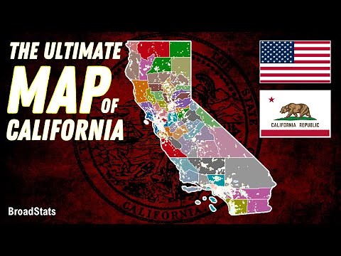 CALIFORNIA MAP: Cities, Counties, Neighboring Cities, and Population Stats 🔴 ⚪️ 🟢