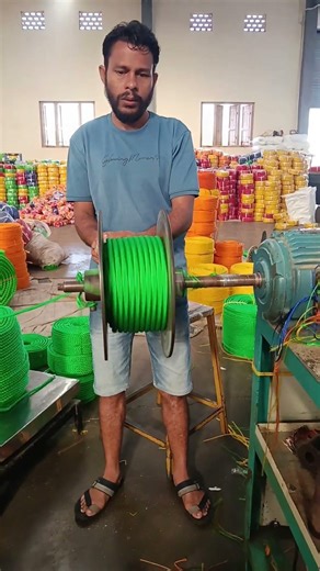 "10mm Green Rope Bundle Making 🔥 | Perfect 10 Meter Rope Packing Process 😍"