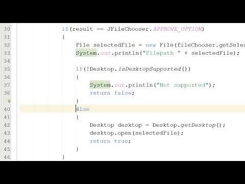 How to Select and Open a File Using Java JFileChooser (Simple)