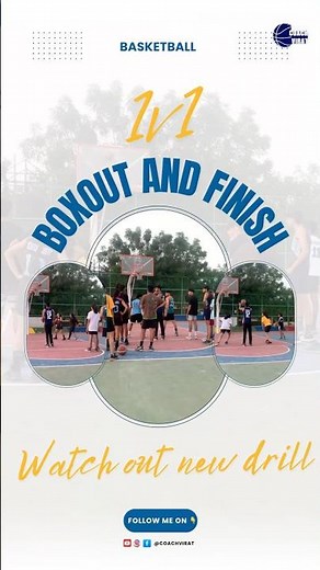 basketball 1v1 new dril🔥|| boxout and finish ✅||