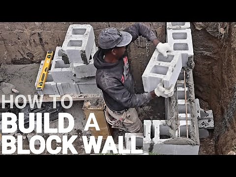 How To Build A Concrete Block Wall, DIY pt2
