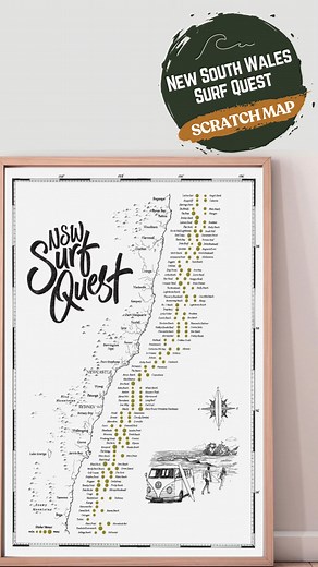 1.3K views | The ULTIMATE Present for a Surfer!  20% Off Black Friday Sale + Free Shipping on NOW ....but only while stock lasts! ✅ Premium Hand-Illustrated A2 Print ✅ Over 140 Surf Spots to explore & scratch off ✅ Fun & interactive ✅ Ships fast and FREE | The Quest Maps | Facebook
