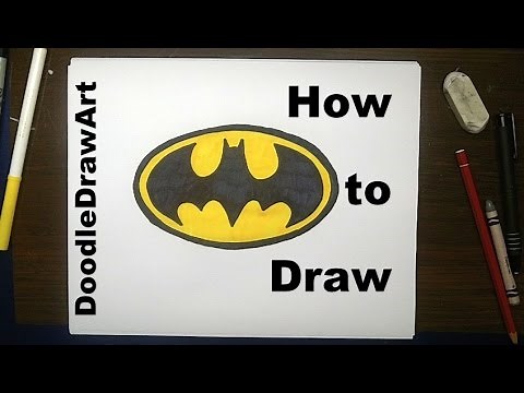 Drawing: How To Draw the Batman Logo - Easy! Step byStep