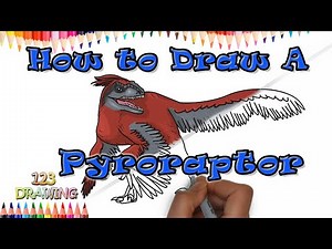 How to draw a Dinosaur PYRORAPTOR from Jurassic World Dominion easy step by step