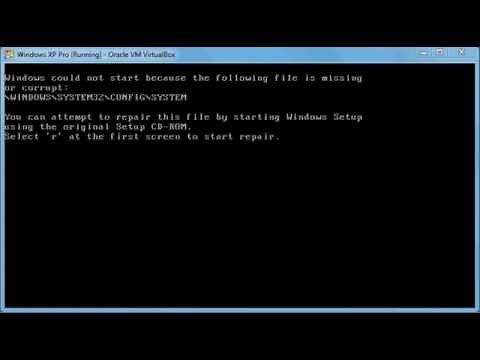 Windows\\System32\\Config\\System missing or corrupt fix