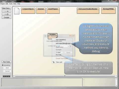 How to use Debugger in BLUEJ