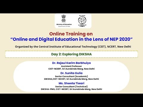 Day 2: Exploring DIKSHA | Online Training on “Online and Digital Education in the Lens of NEP 2020”