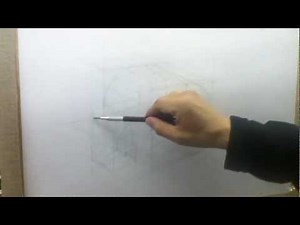 デッサン／基準線をイメージするための練習 構想デッサン