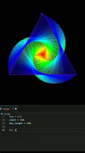 Wait for the end! 😱 Hypnotic Python Web Pattern 🕷️✨ #shorts #coding