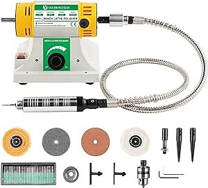 YUCHENGTECH Bench Buffer Lathe Polisher Jewelry Polishing Buffing Machine Mini Bench Buffer Polisher Electric Lathe Polisher 110V For Jewelry Wood Jade Metal DIY