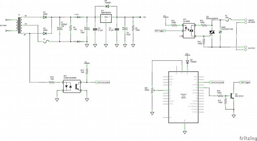トライアックによる電力調整 − 位相制御