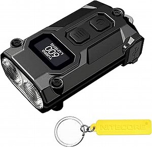 Nitecore TINI 3 Intelligent Multiple Color Temperatures 600 Lumen Keychain Light Rechargeable EDC Flashlight Tag (Black)