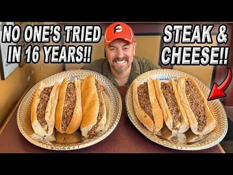 "Nobody's Eaten TWO in 16 years!!" | DiBlasi's 60-Inch Boston Steak and Cheese Sandwich Challenge!!