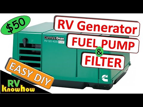RV Onan Generator Fuel pump and Filter replacement. A Step by Step walk through.