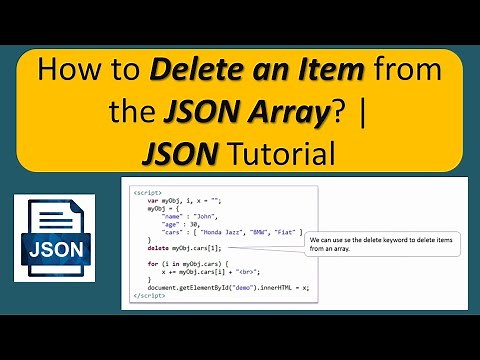 How to delete an item from the JSON Array? | JSON Tutorial
