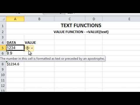 How to use VALUE function in Excel | Excel Tips