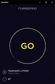 BT Full fibre 900 speed test