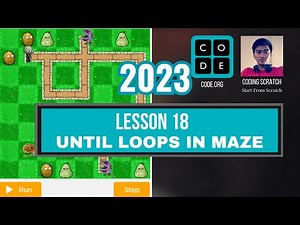 Code.org Lesson 18 Until Loops in Maze | Express Course 2023 Update