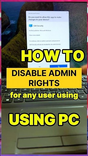How to Disable User Rights for any Users Using PC🤷‍♀️👌 #digitech #nextgentech #techtips #windows