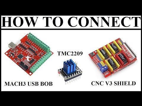 CNC BUILD PART 29 - WIRING MACH3 USB BOB + CNC V3 SHIELD + TMC2209 DRIVER FOR Z AXIS
