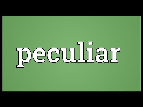 Peculiar Meaning