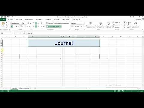 Comment créer le JOURNAL avec Excel