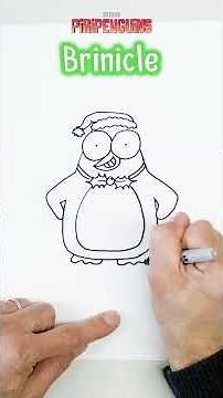 How to draw a PiriPenguin! XMAS EDITION | CBeebies