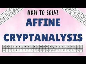 HOW TO SOLVE AN AFFINE CRYPTANALYSIS CIPHER